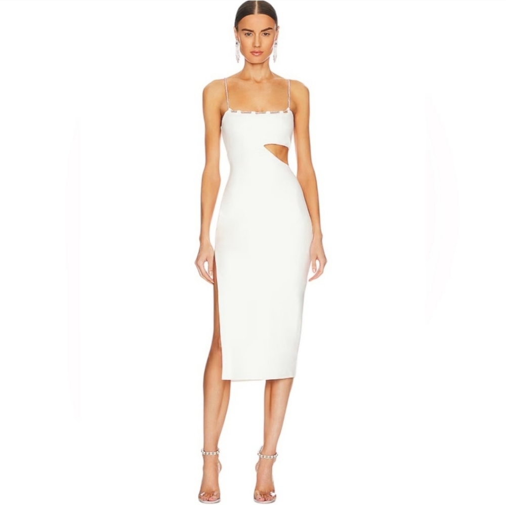 Lovers and Friends Charlotte Midi Dress in White size medium